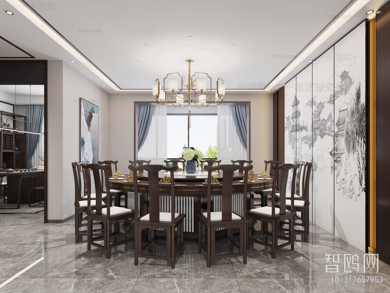 New Chinese Style Dining Room