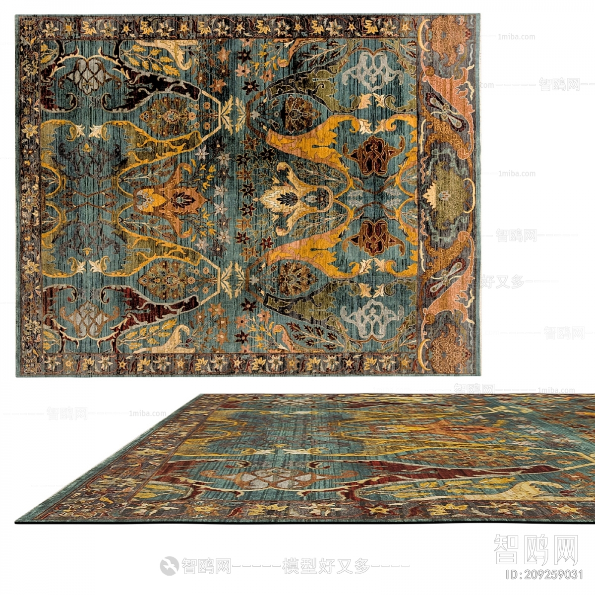 北欧抽象图案地毯