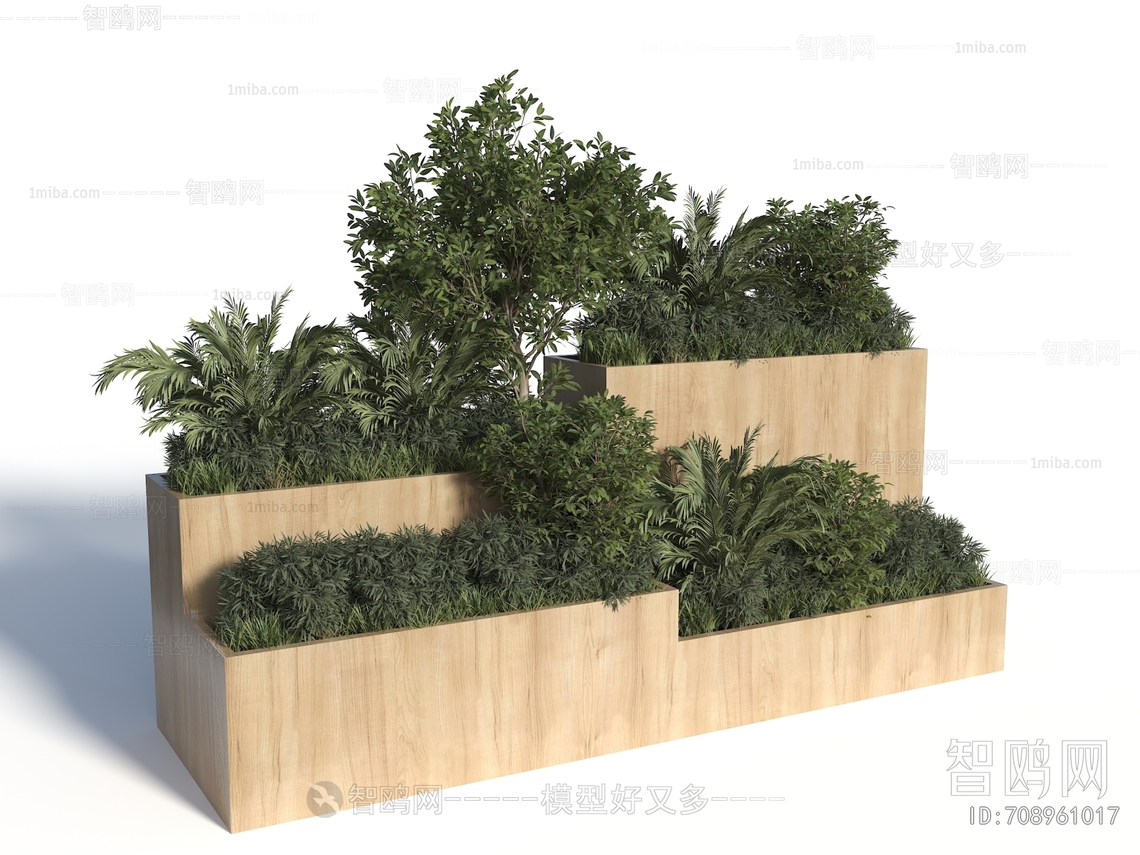 现代灌木绿植 木花箱