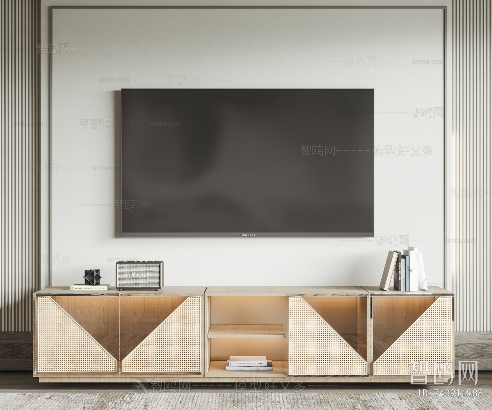 Wabi-sabi Style TV Cabinet