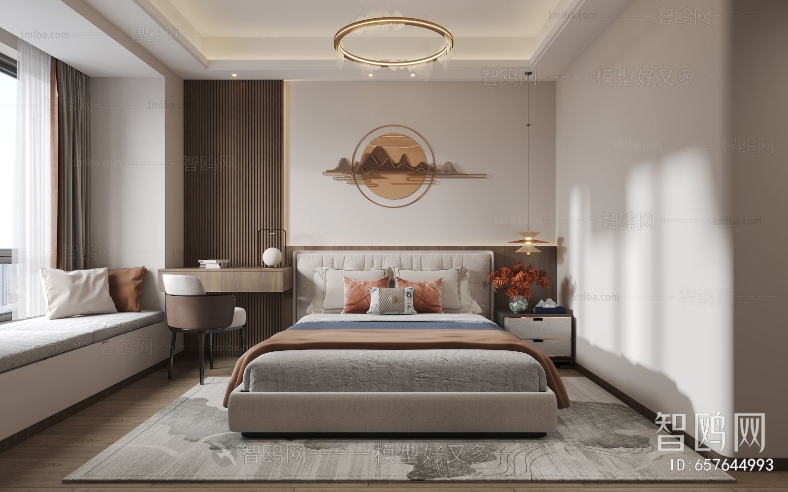 New Chinese Style Bedroom