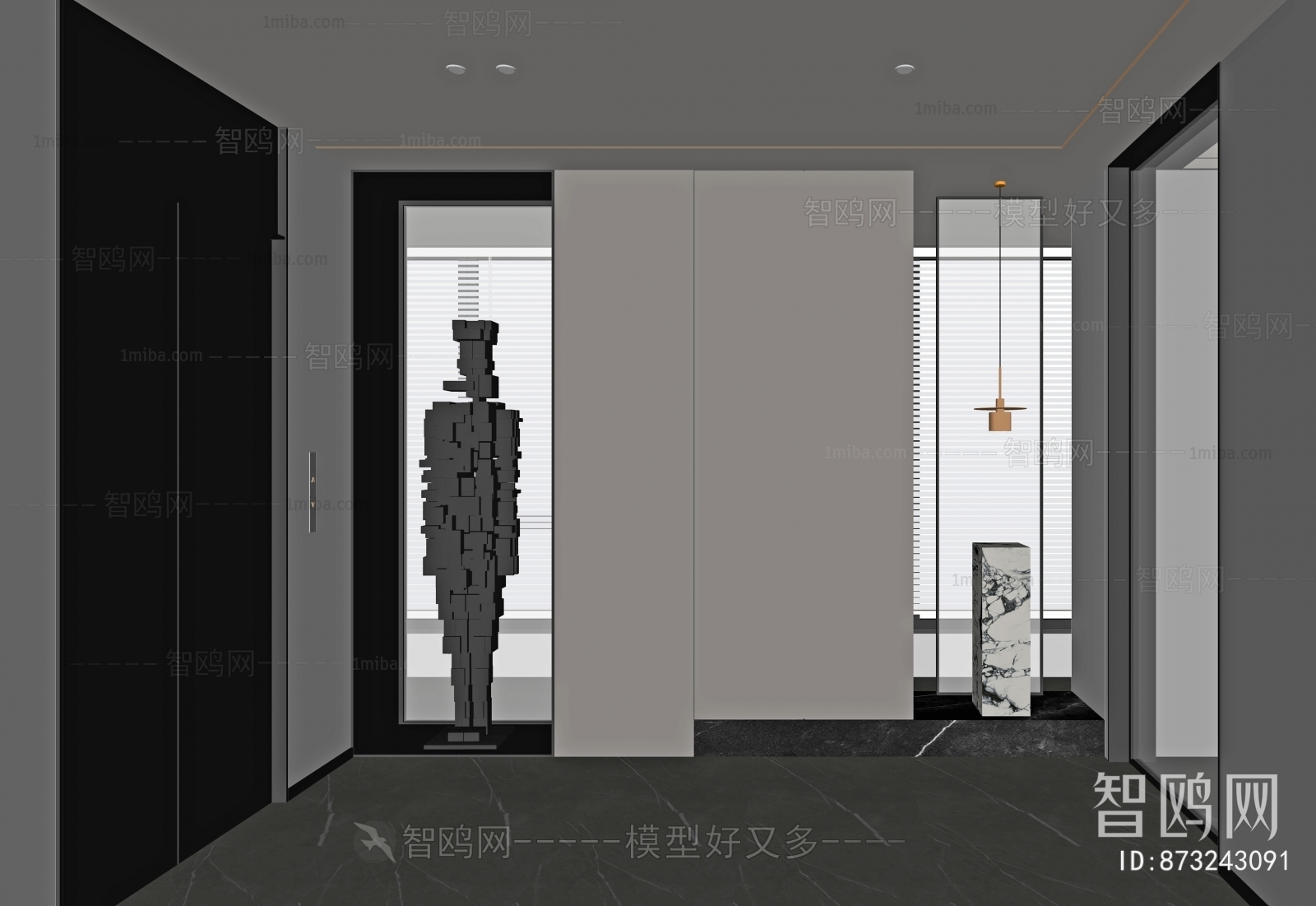 Modern Office Elevator Hall