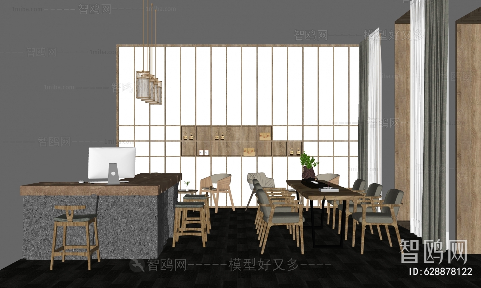 New Chinese Style Office Negotiation Area