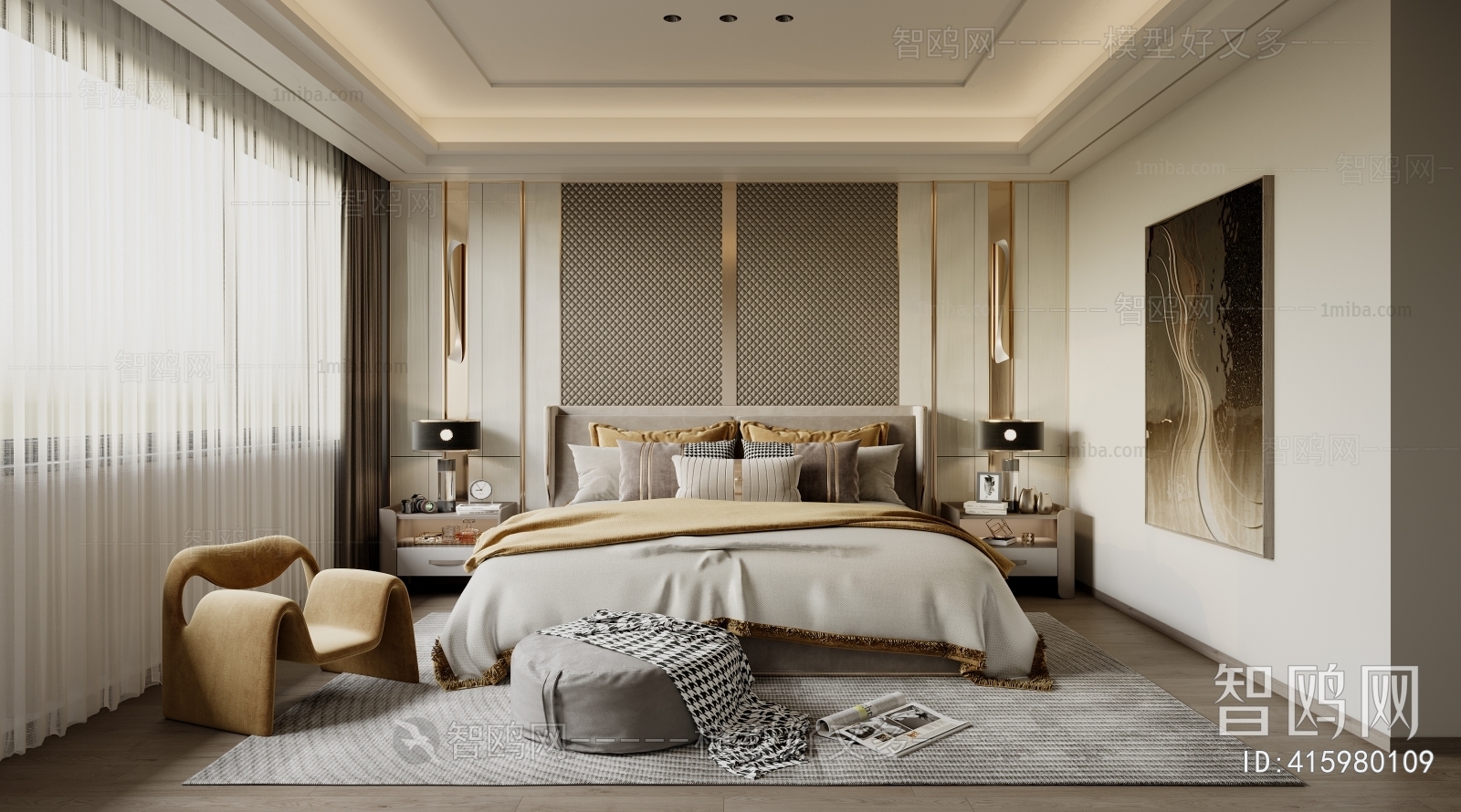 New Chinese Style Bedroom