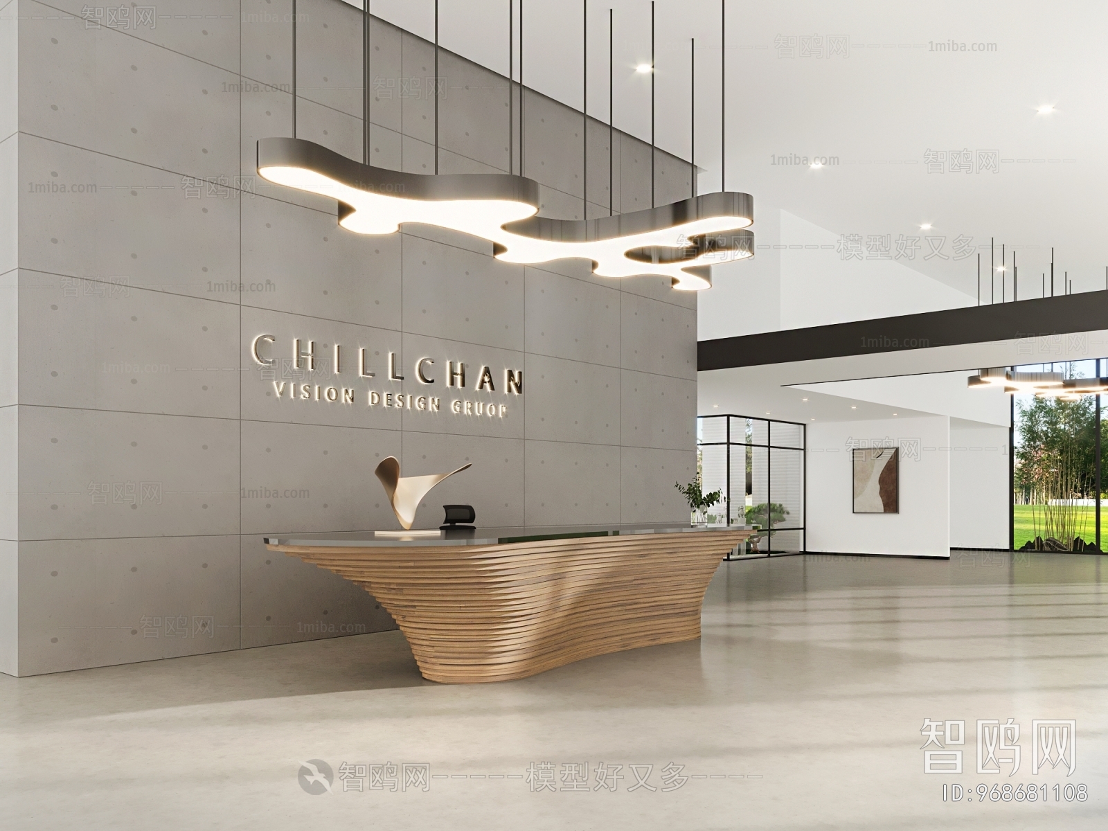 Modern Office Reception Desk