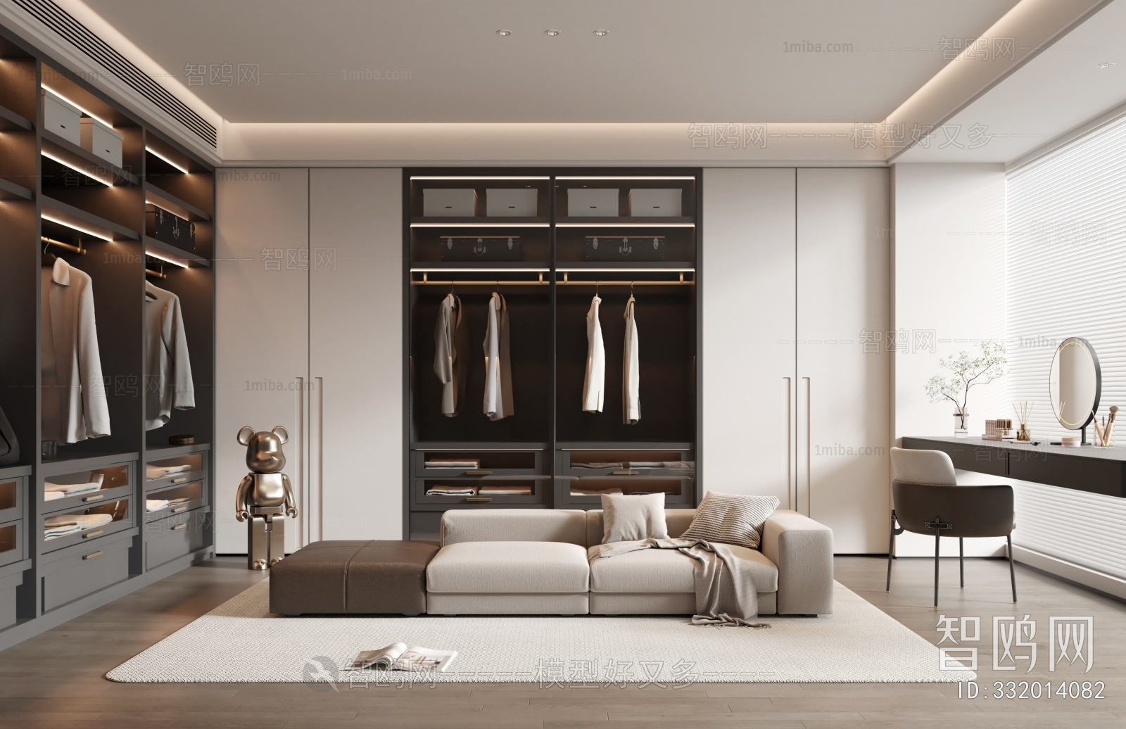 Modern Clothes Storage Area