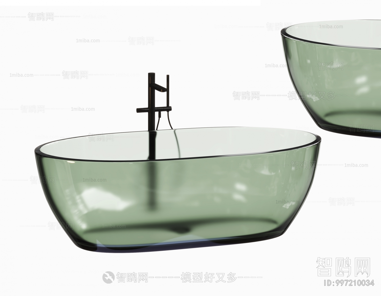现代玻璃浴缸