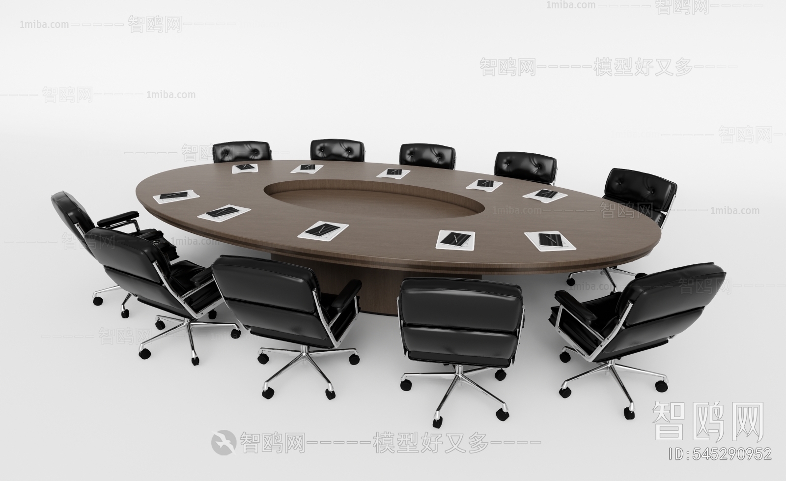 现代圆形会议桌椅
