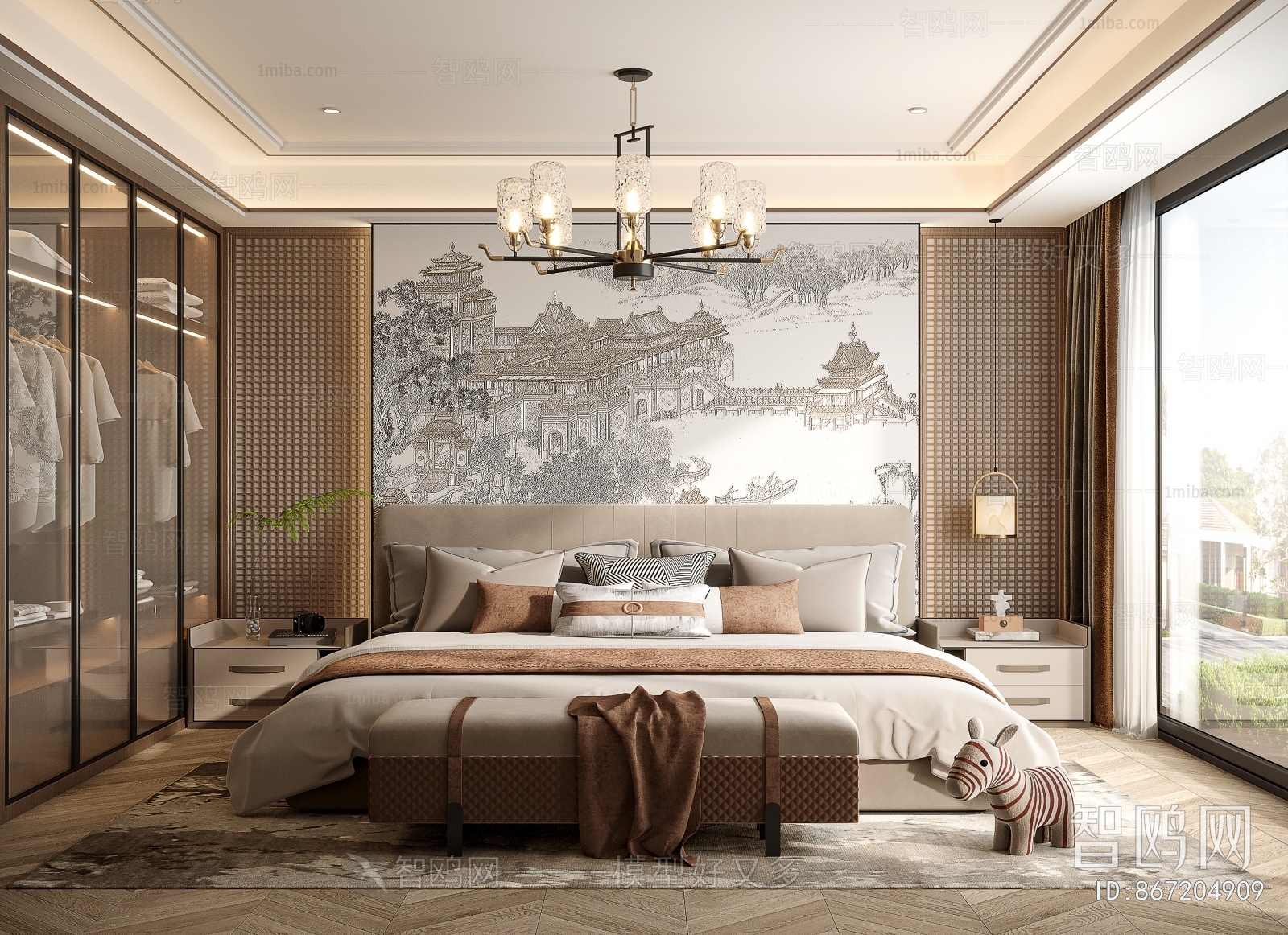 New Chinese Style Bedroom