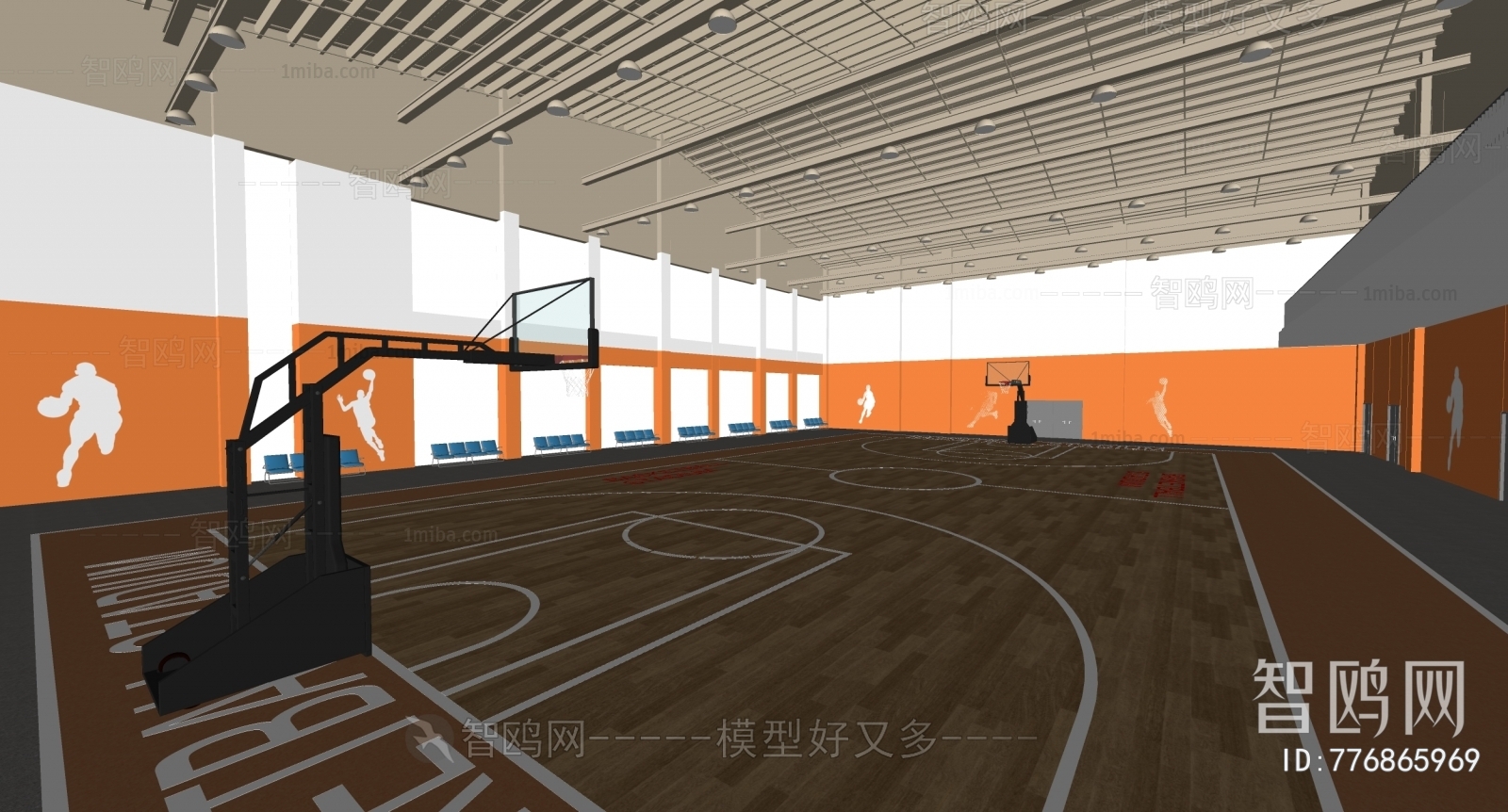 现代室内篮球体育场