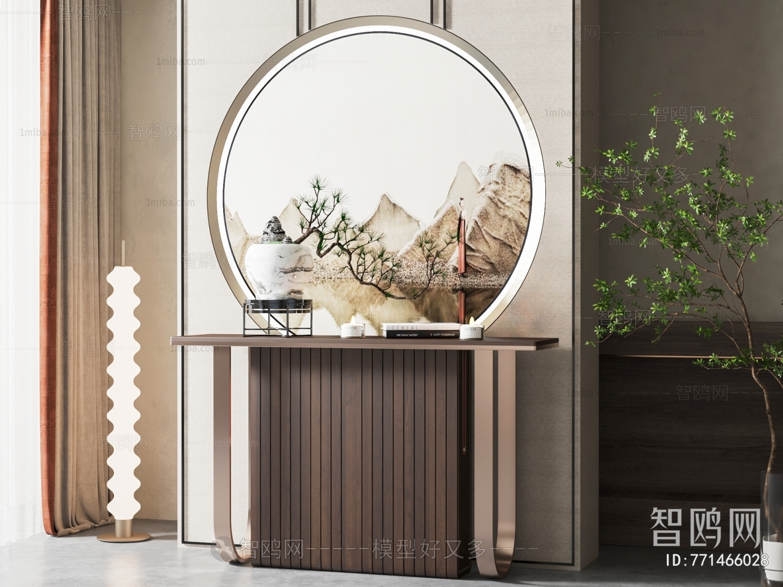 New Chinese Style Entrance Cabinet