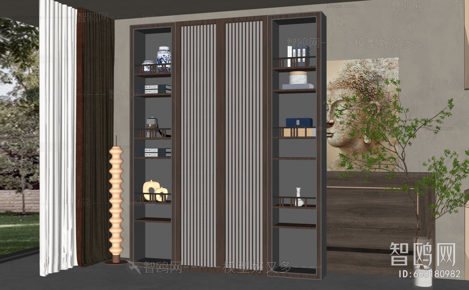 New Chinese Style Bookcase