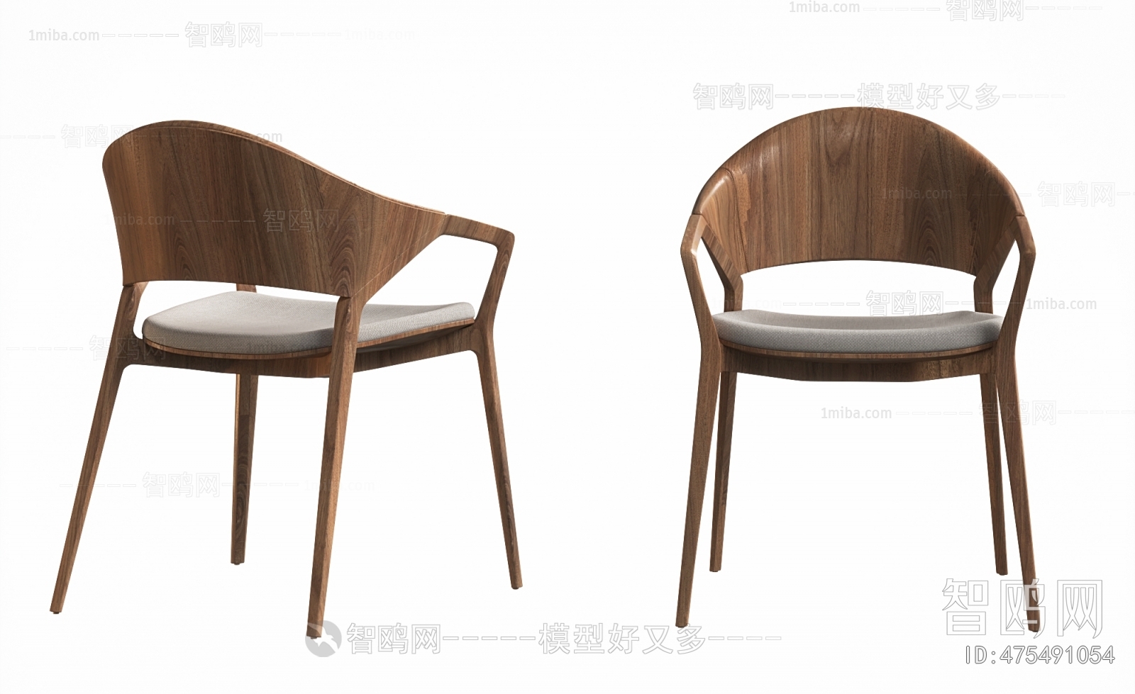 新中式木质单椅