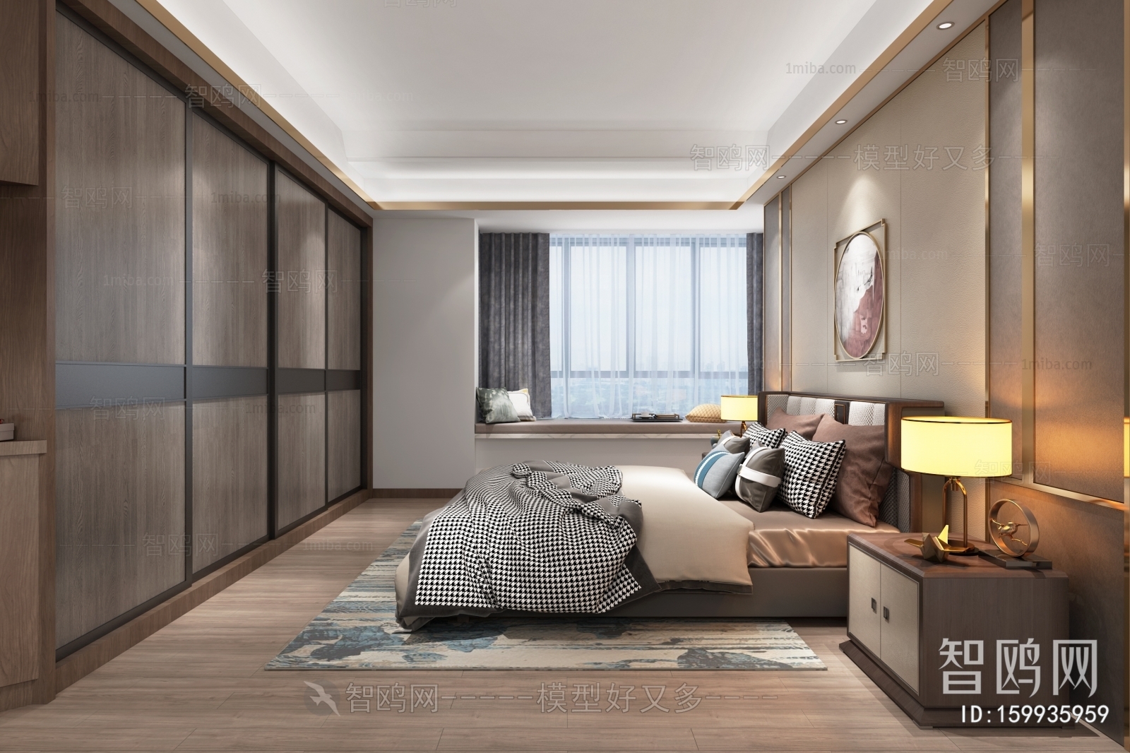 New Chinese Style Bedroom