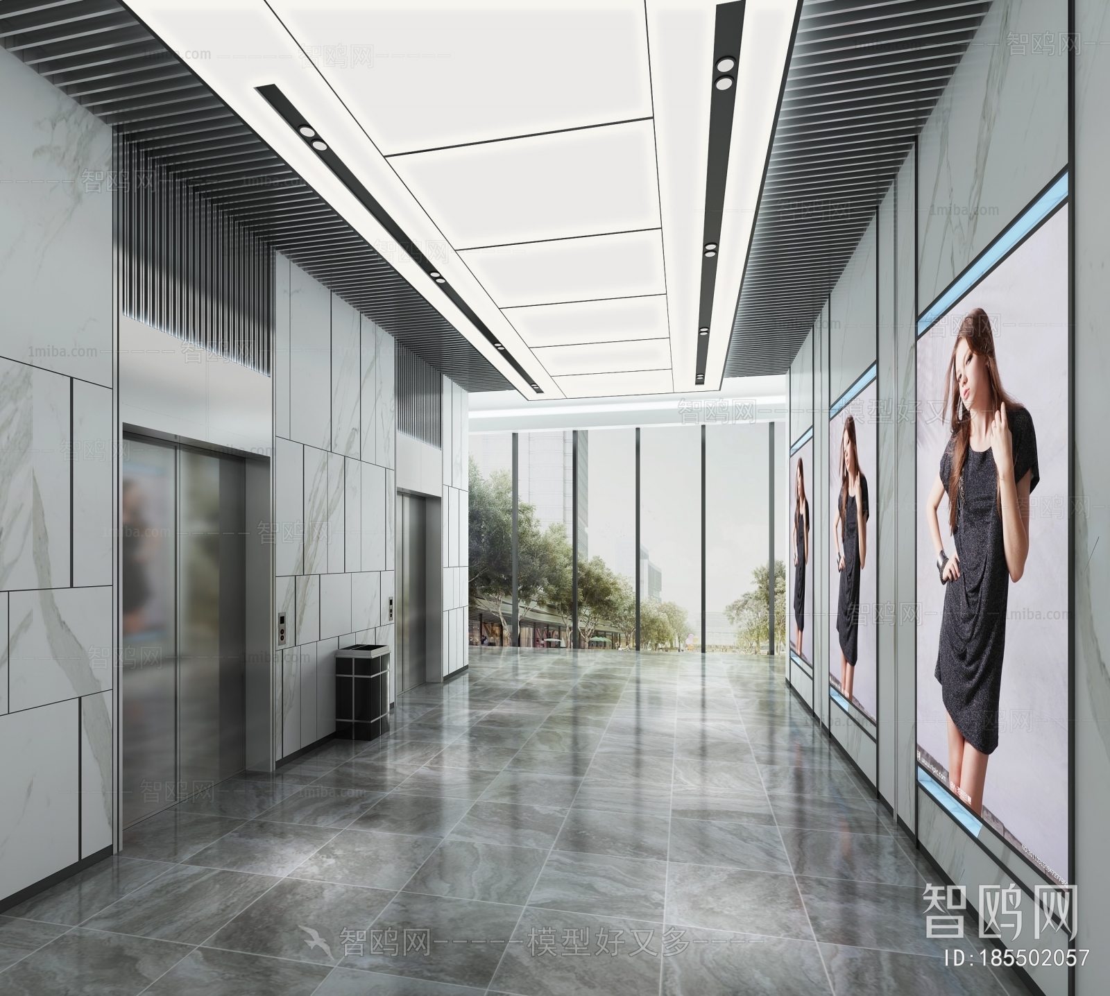 Modern Office Elevator Hall