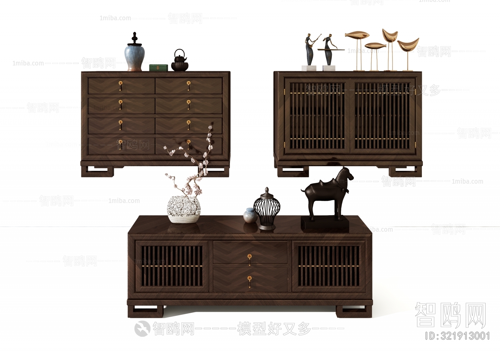 New Chinese Style TV Cabinet