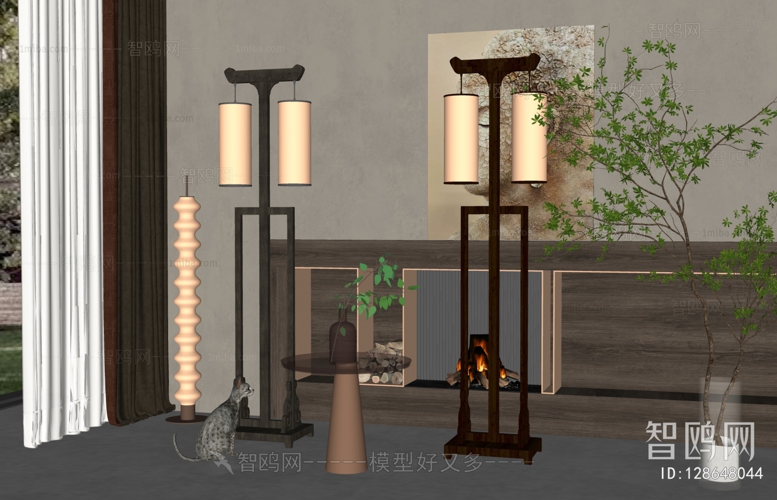 New Chinese Style Floor Lamp