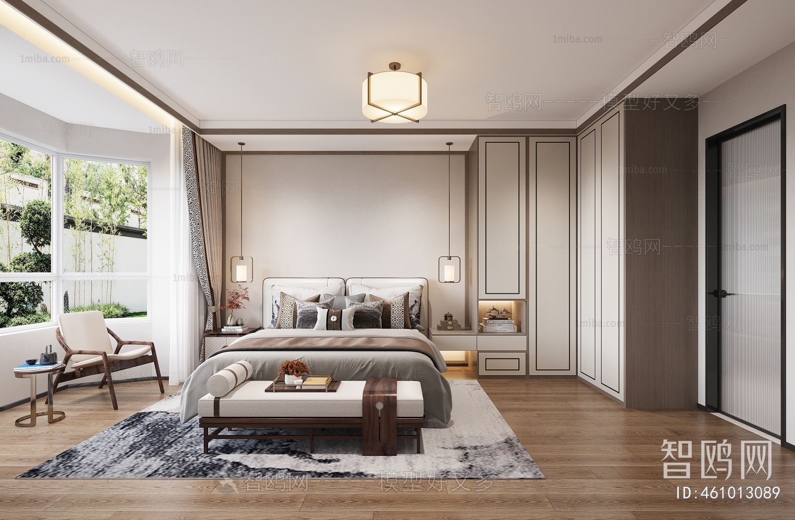 New Chinese Style Bedroom