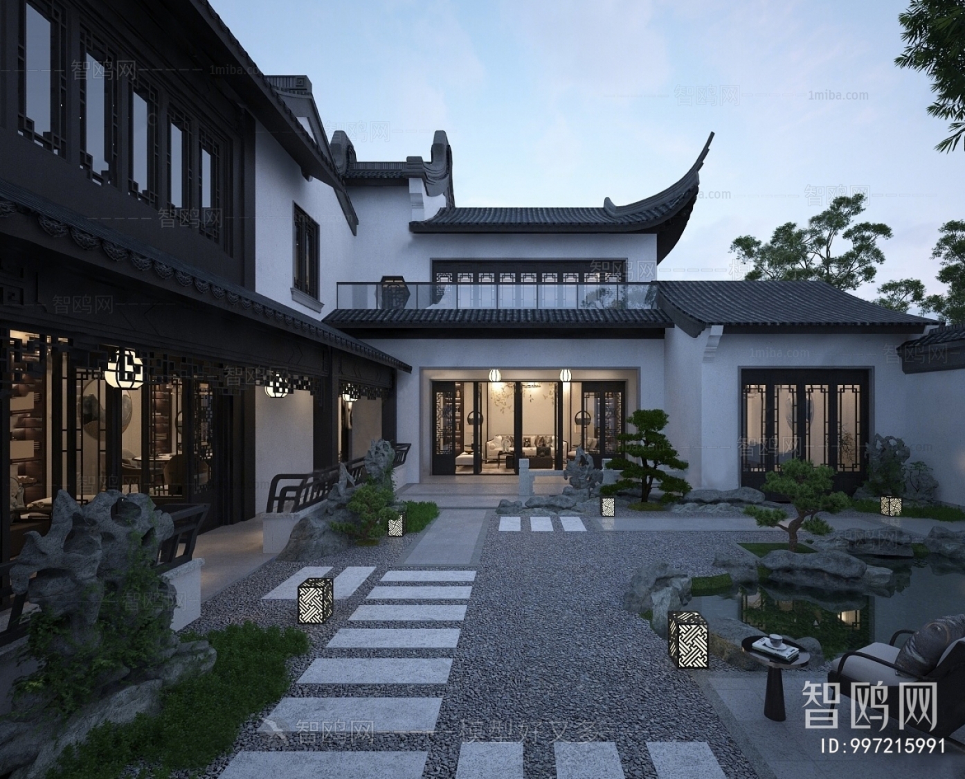 中式庭院建筑外观