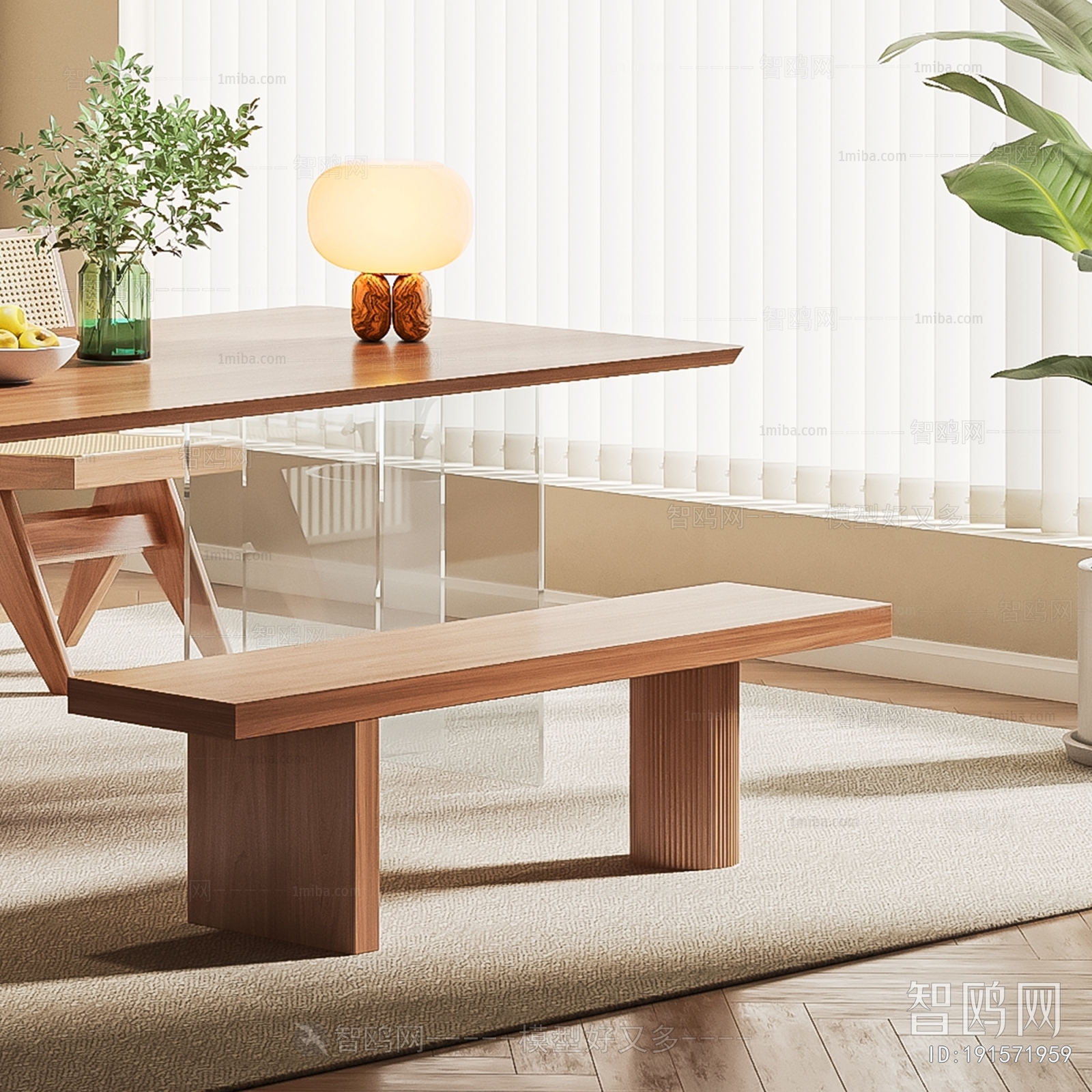 Wabi-sabi Style Dining Table And Chairs