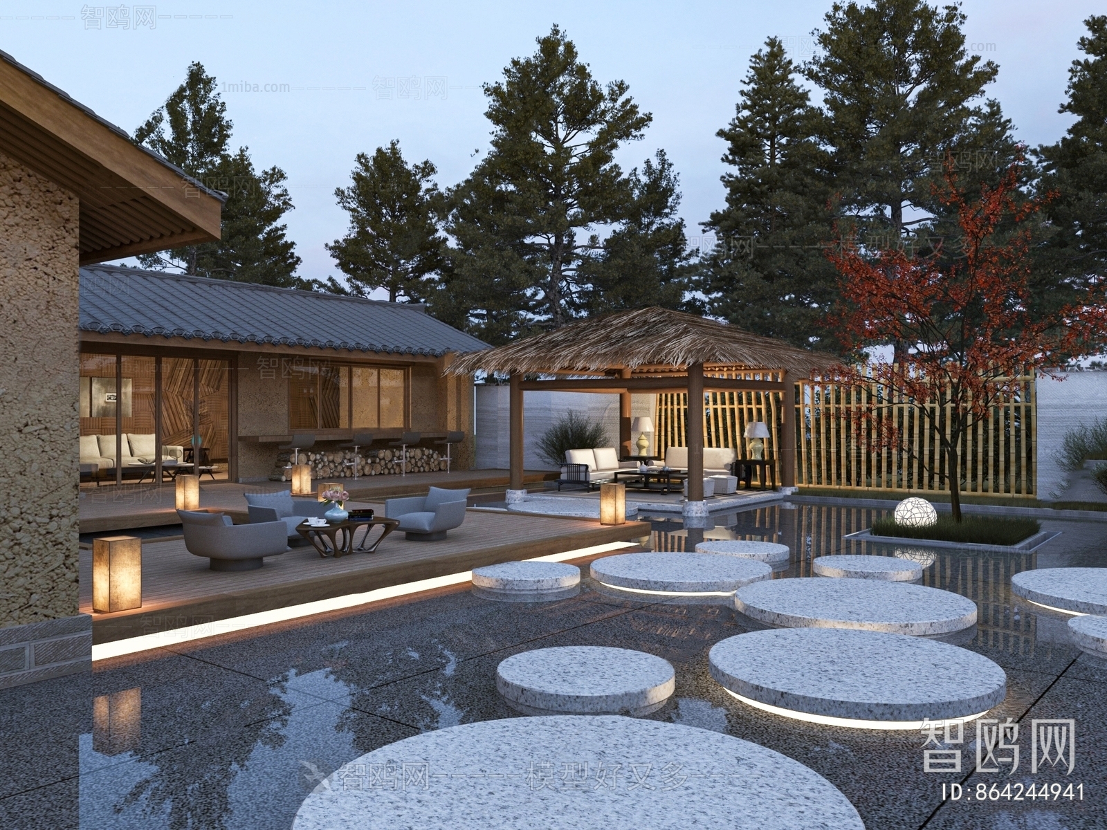 New Chinese Style Courtyard/landscape