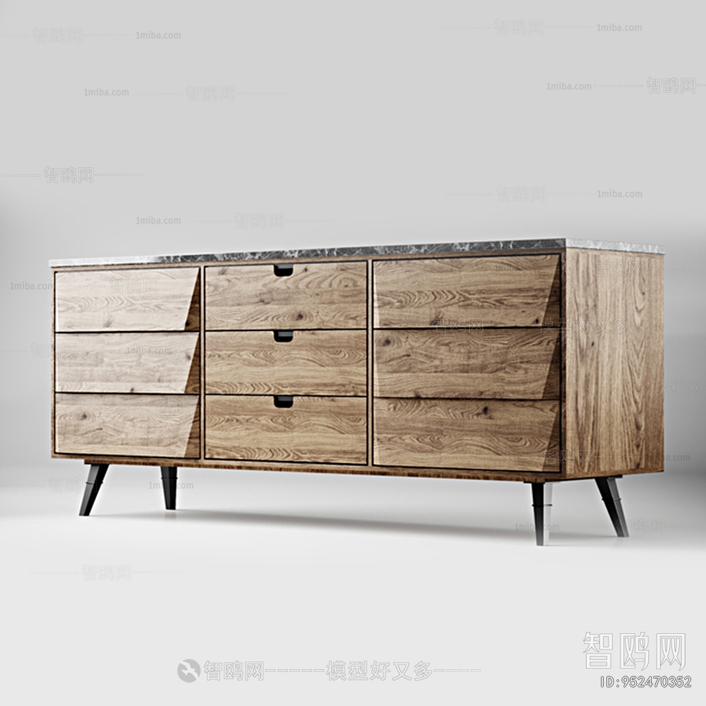 Japanese Style Side Cabinet