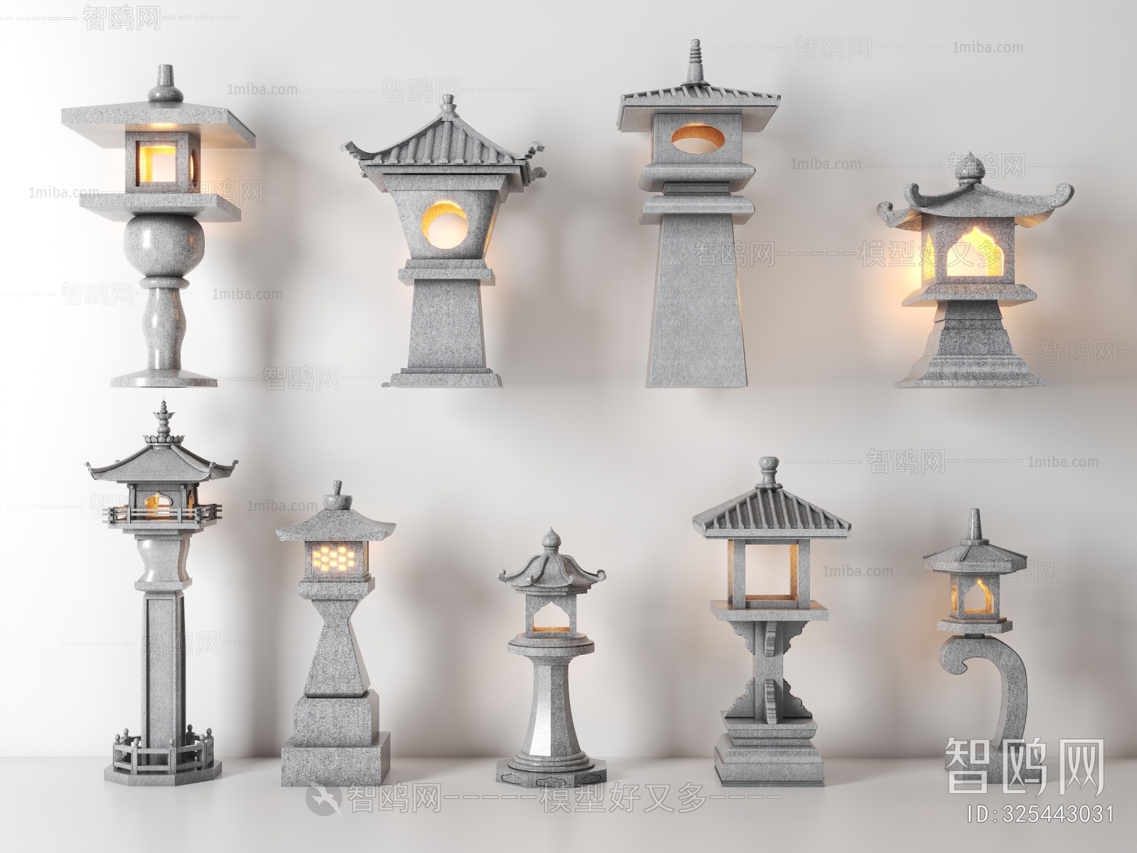 中式石灯笼