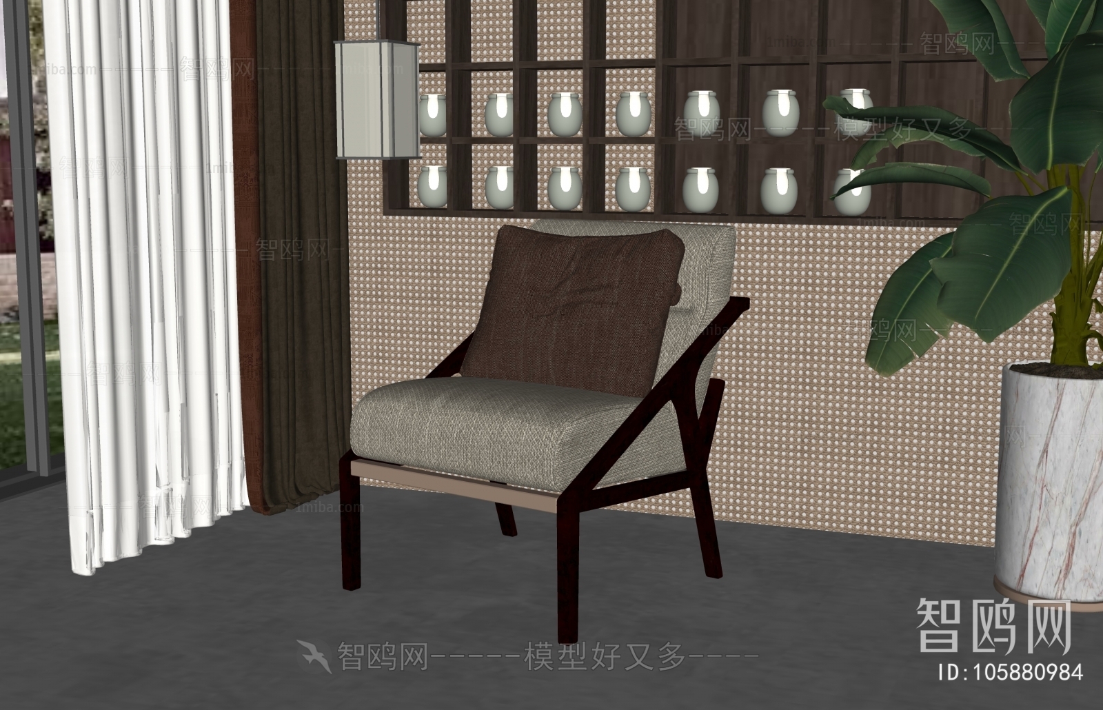 New Chinese Style Lounge Chair