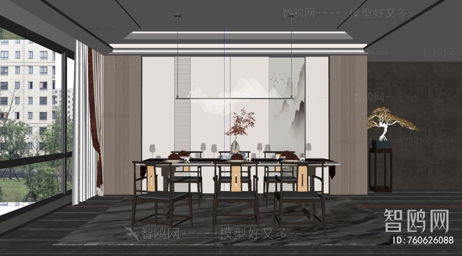 New Chinese Style Dining Room