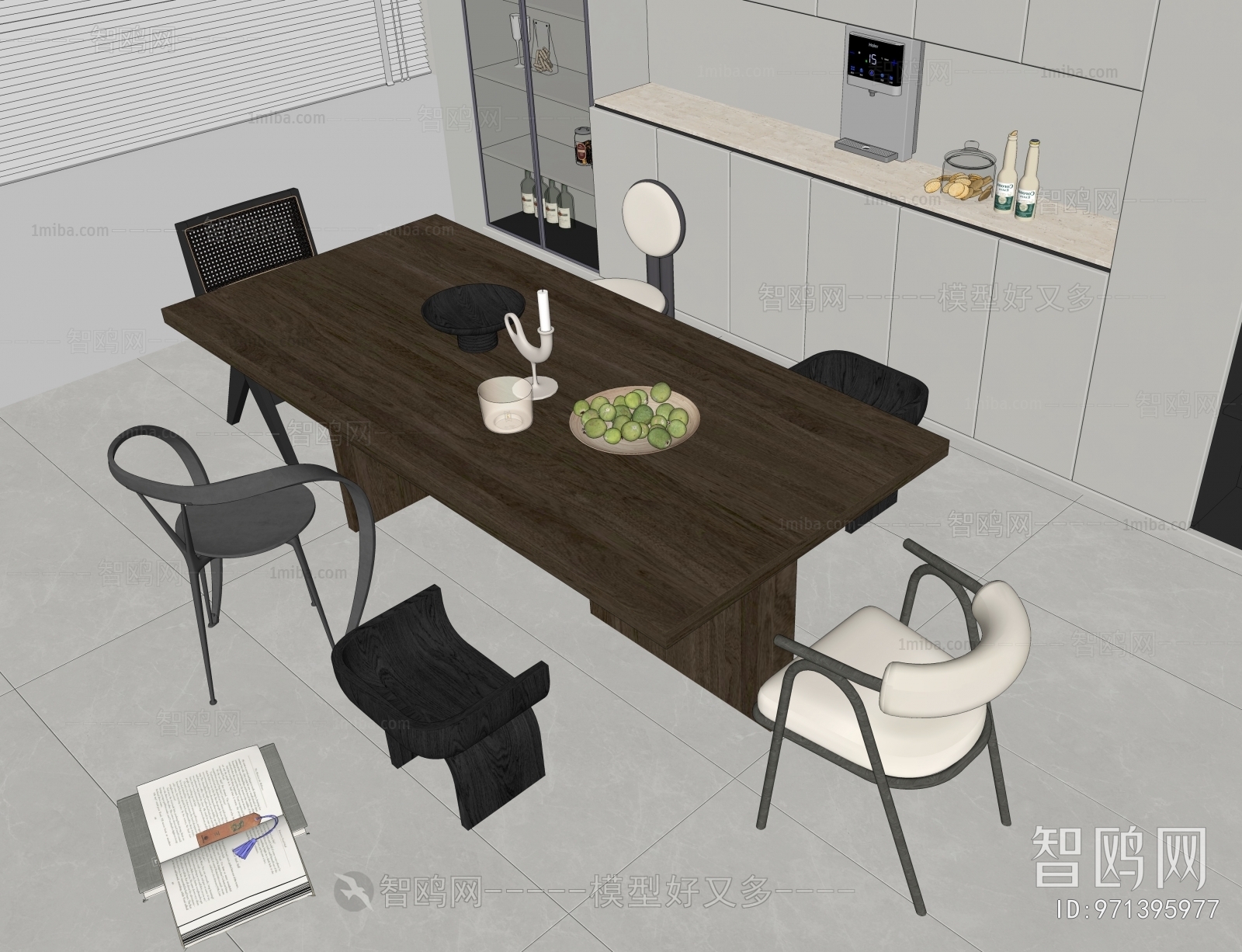 Wabi-sabi Style Dining Table And Chairs