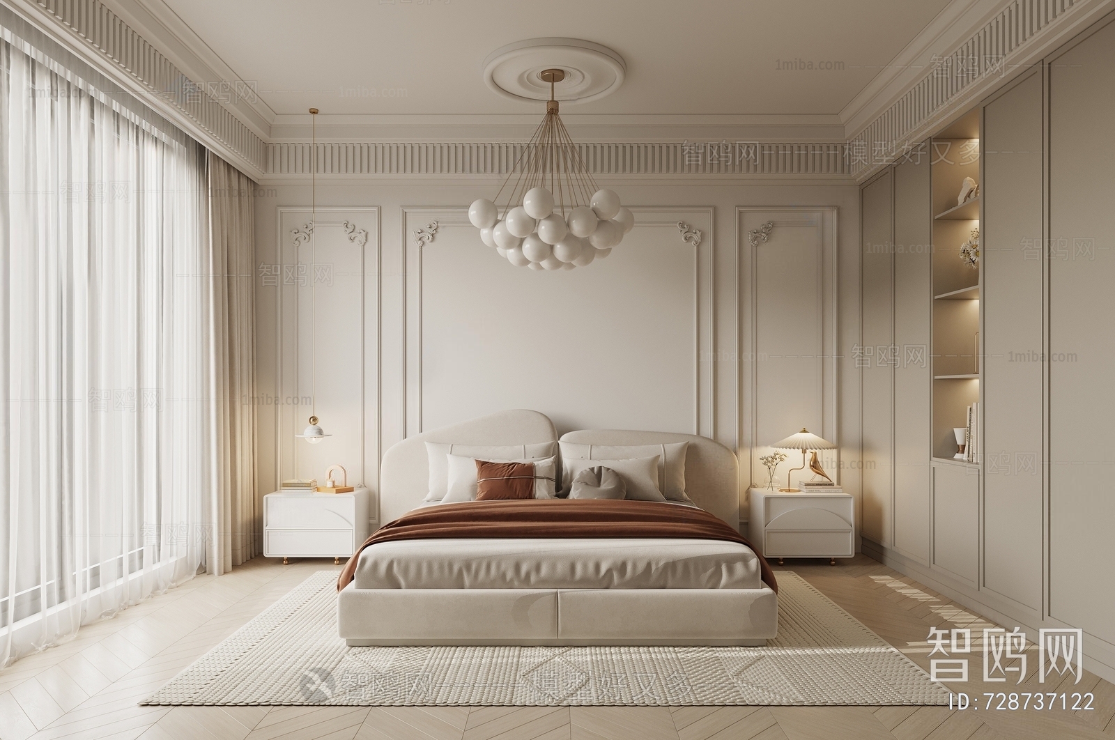 Modern French Style Bedroom