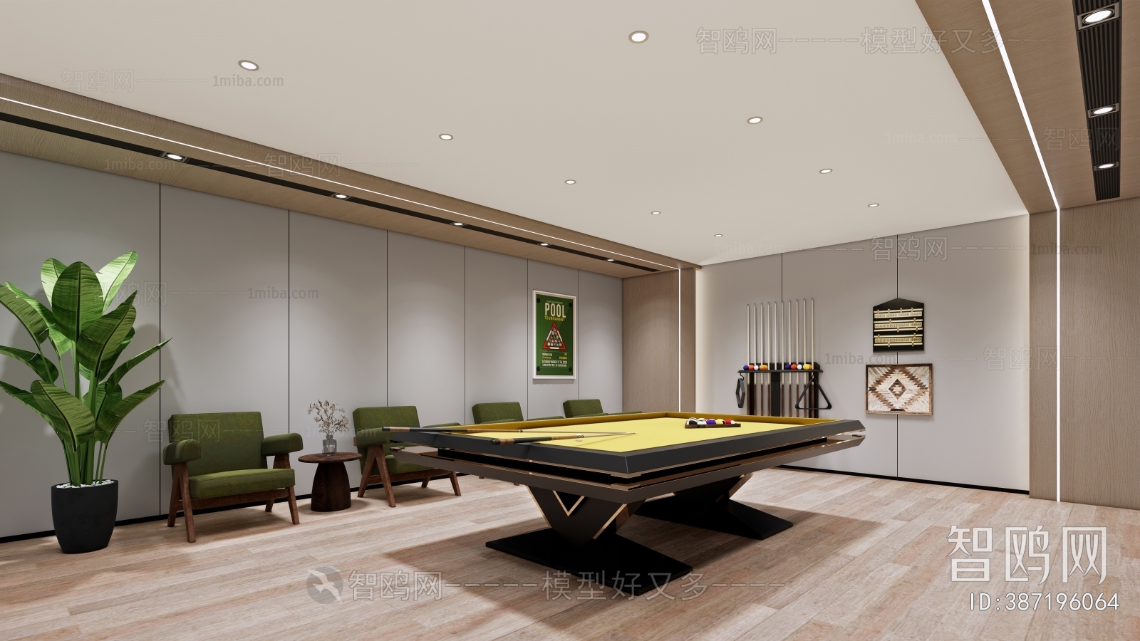 Modern Billiards Room