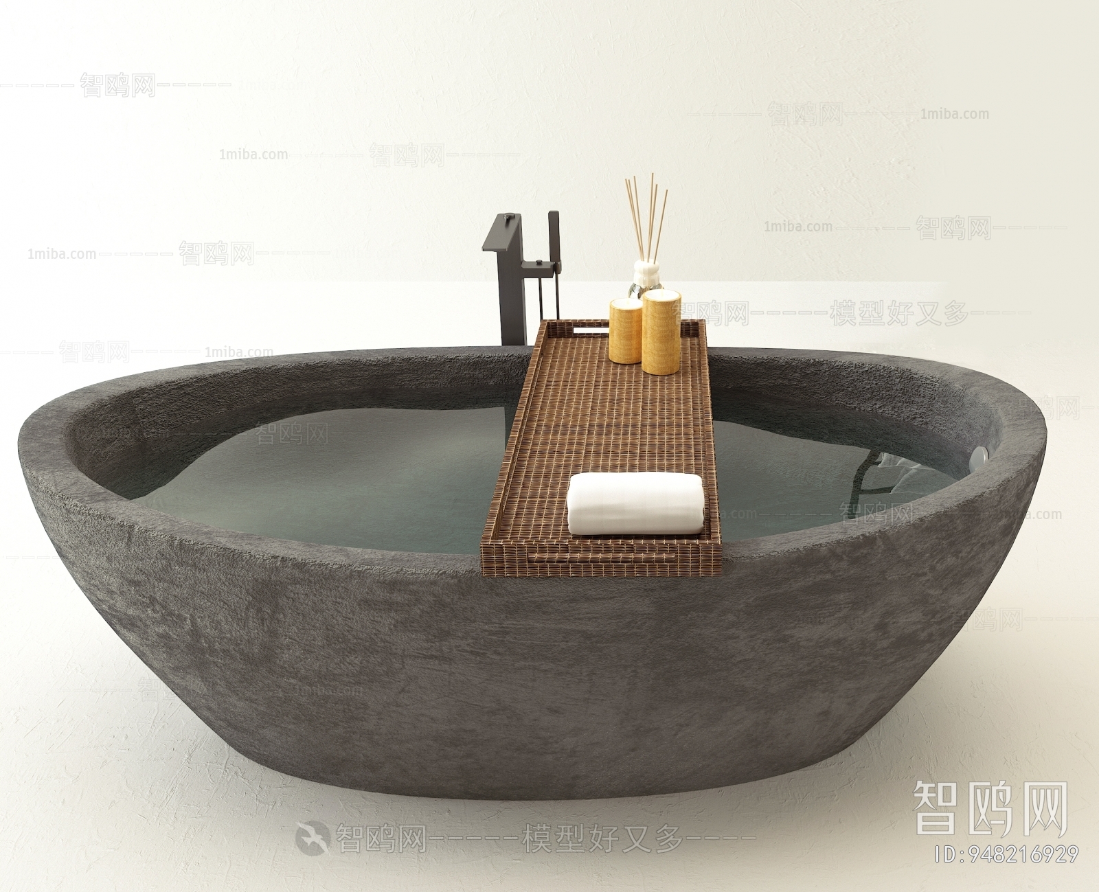 Wabi-sabi Style Bathtub