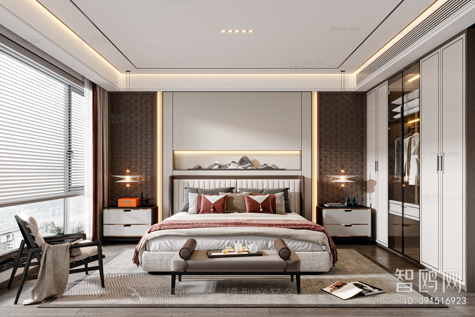 New Chinese Style Bedroom