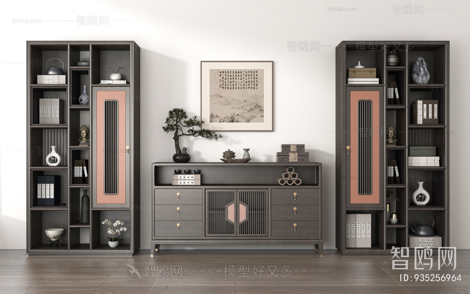 New Chinese Style Decorative Cabinet