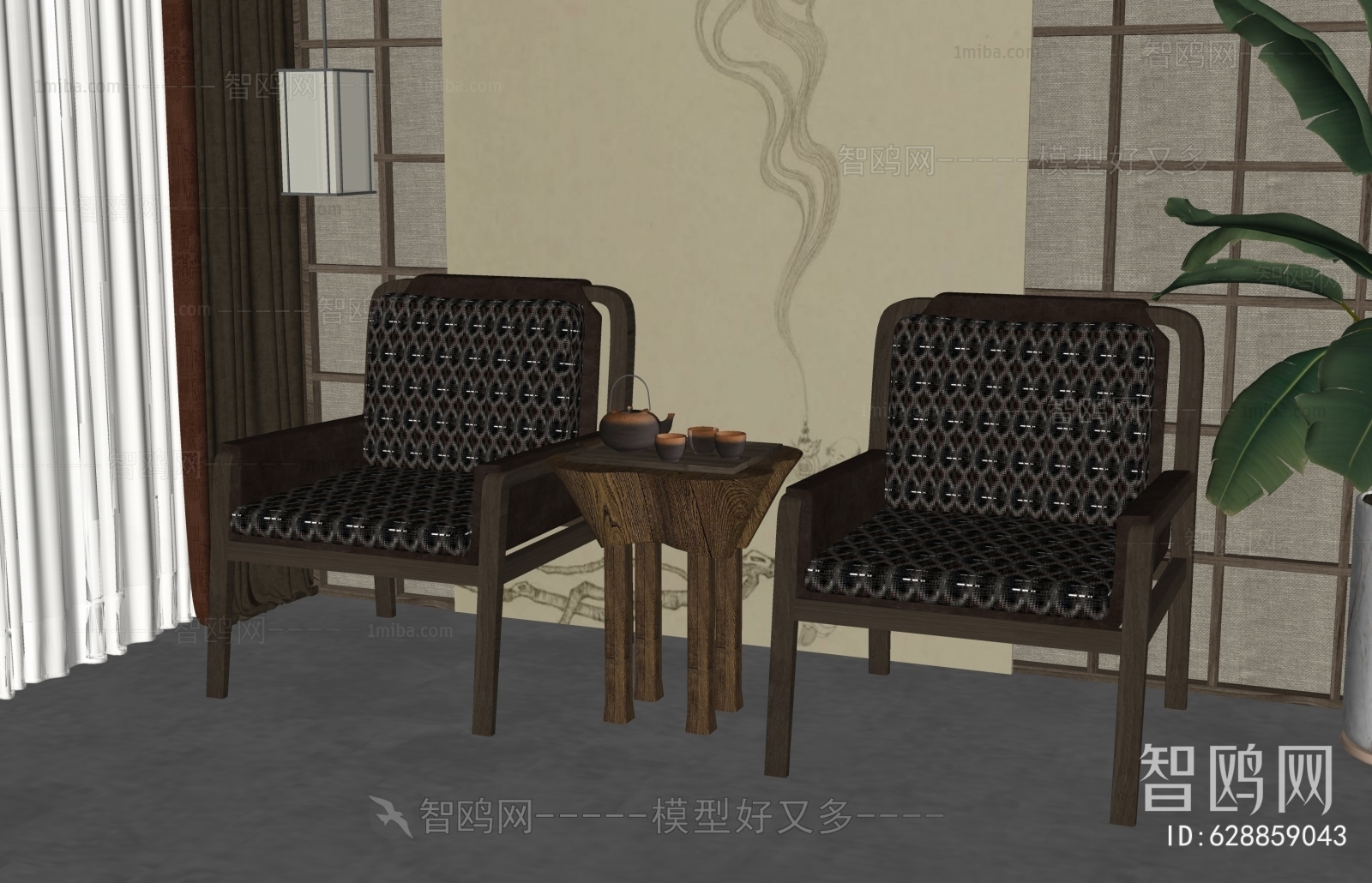 New Chinese Style Lounge Chair