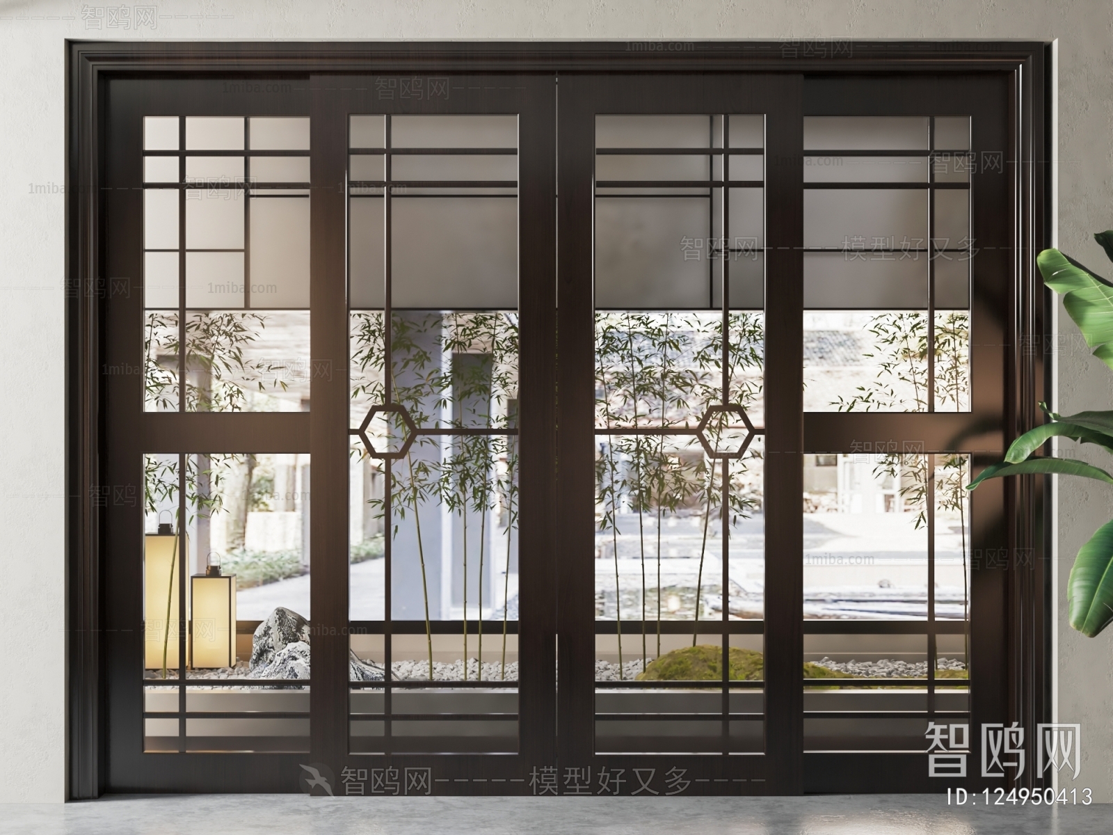 New Chinese Style Sliding Door