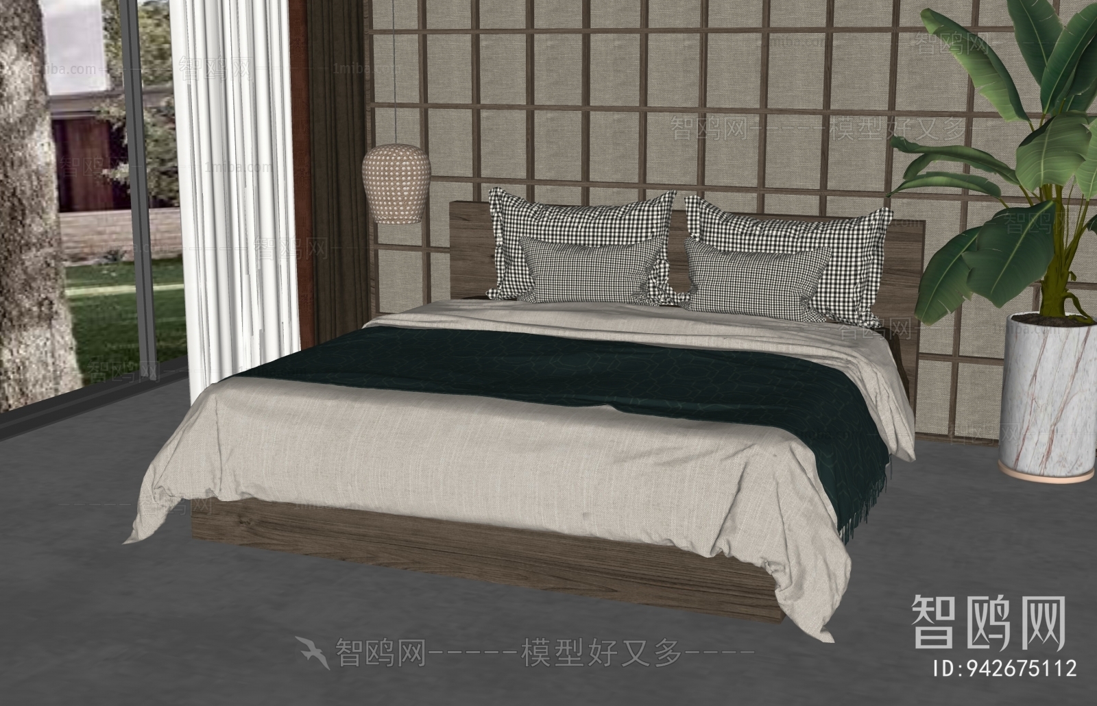 New Chinese Style Double Bed