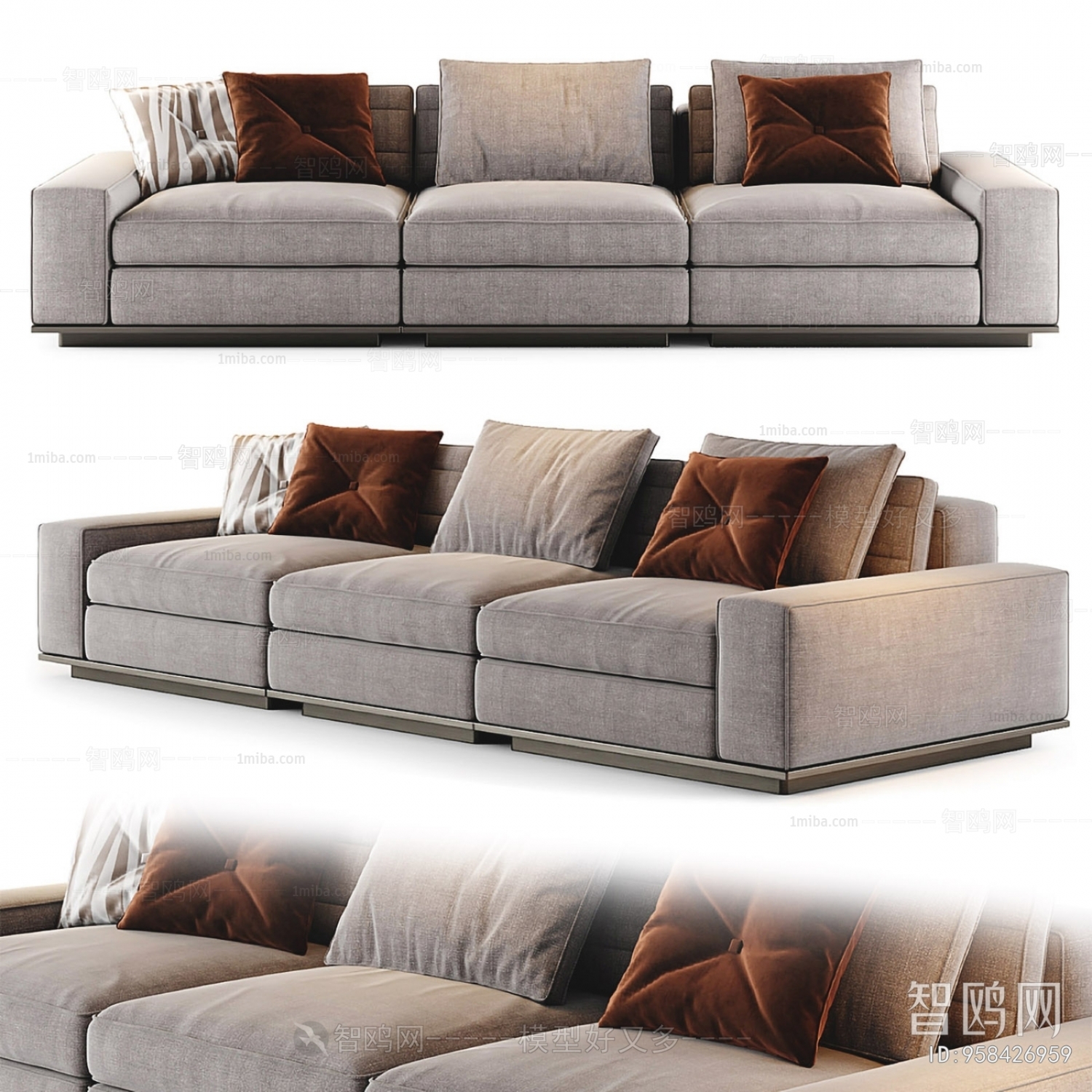 Modern Three-seat Sofa