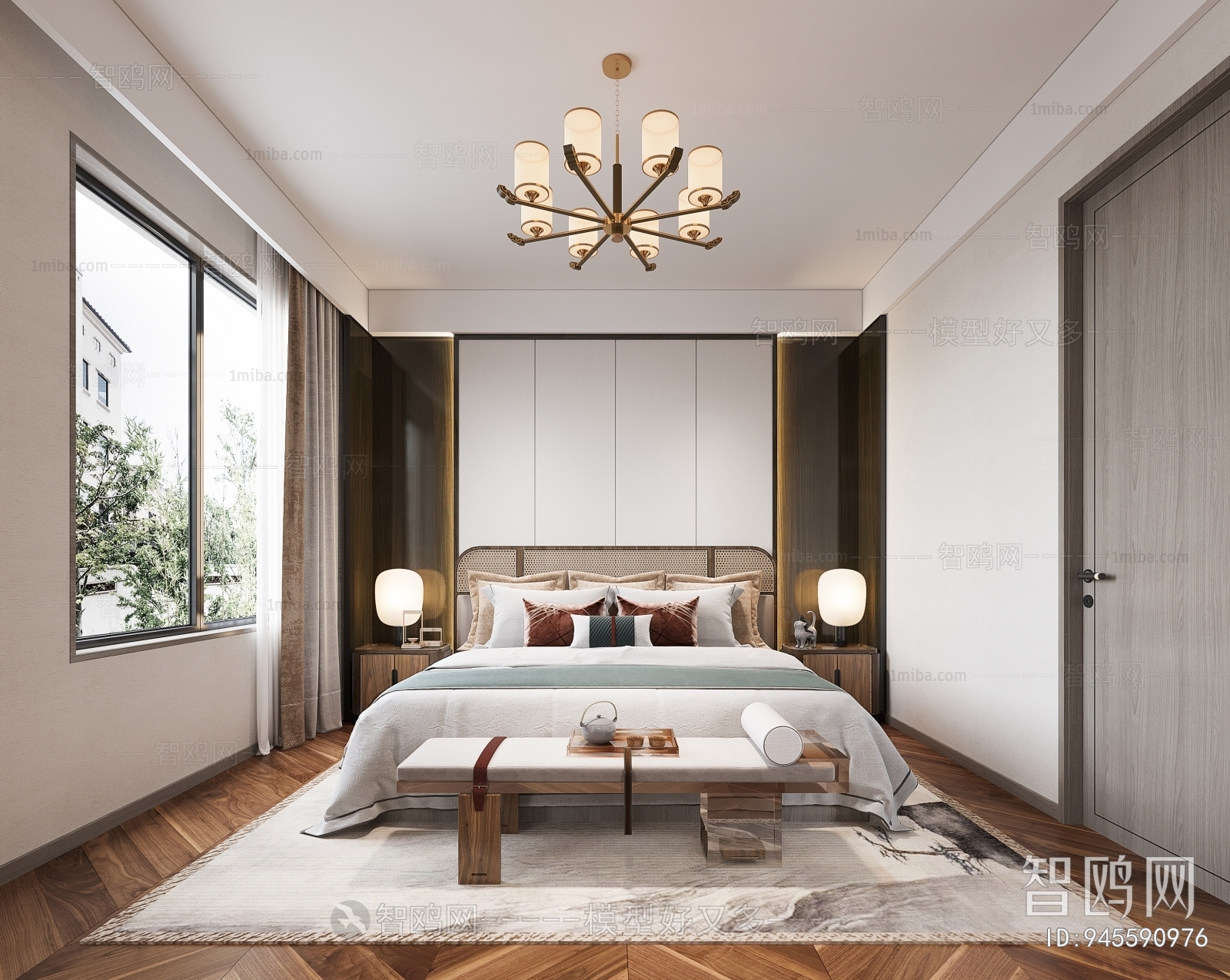 New Chinese Style Bedroom