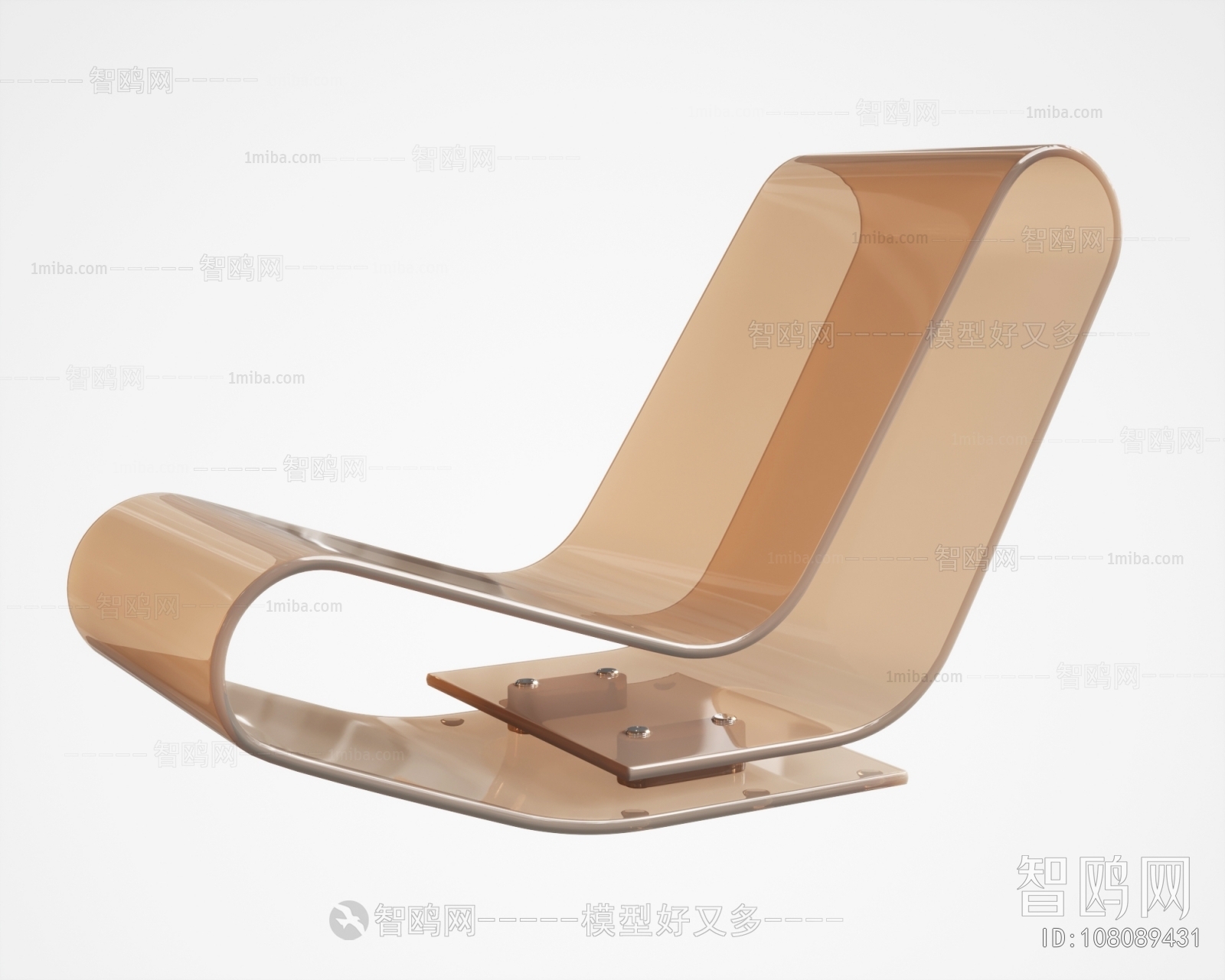 现代玻璃亚克力躺椅