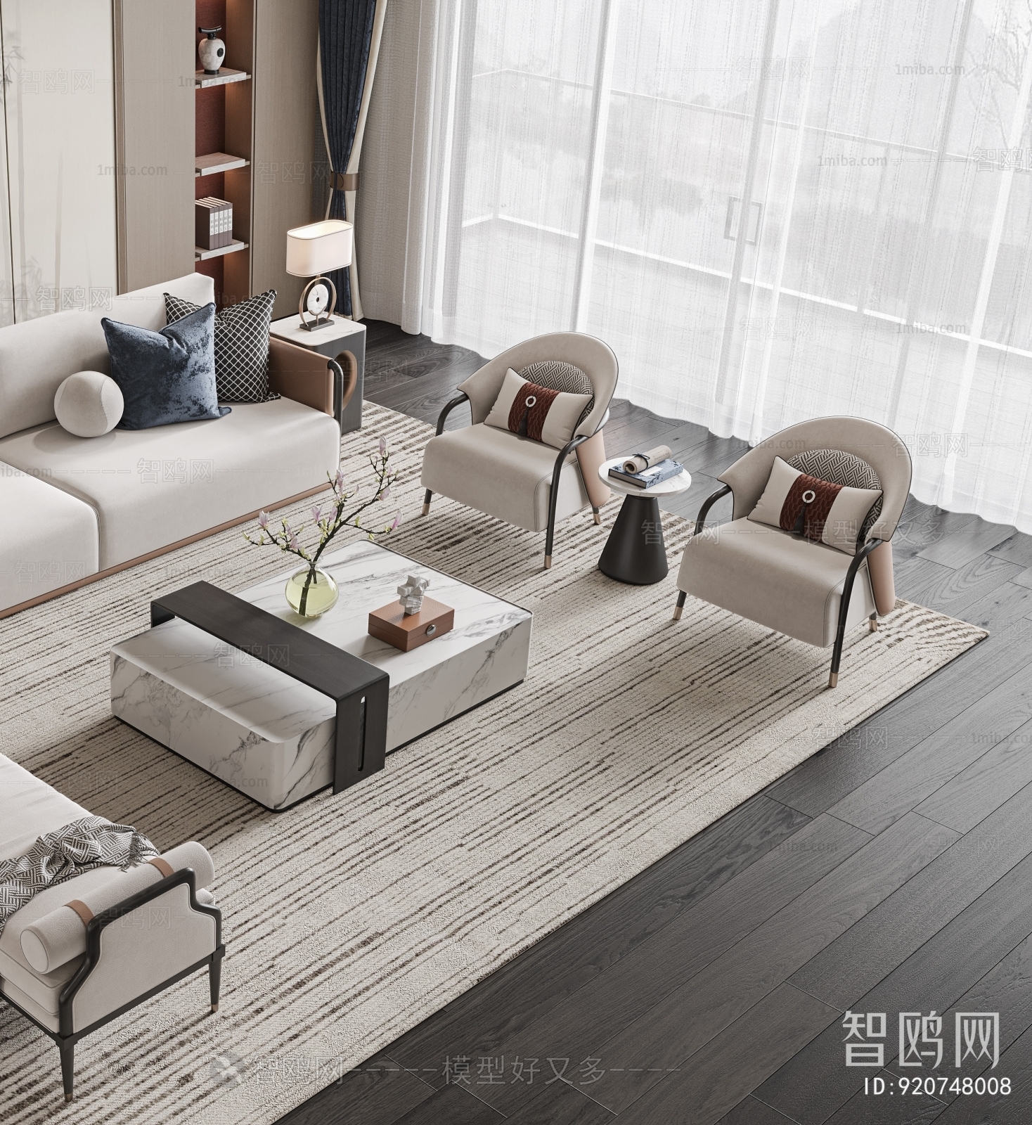 New Chinese Style Sofa Combination