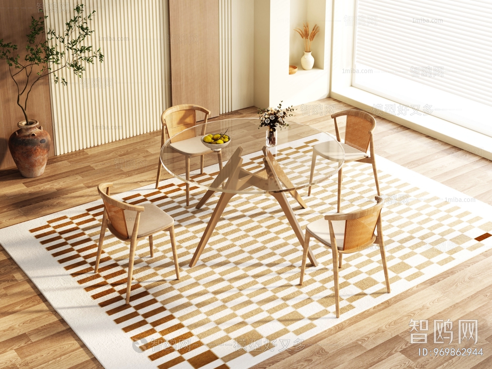 Modern Nordic Style Dining Table And Chairs