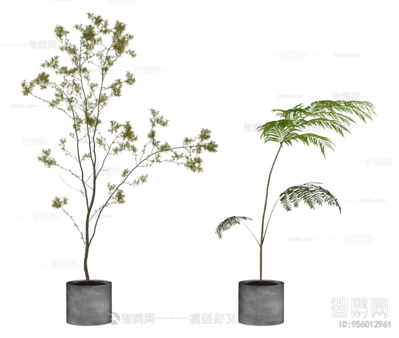 现代落地绿植盆栽