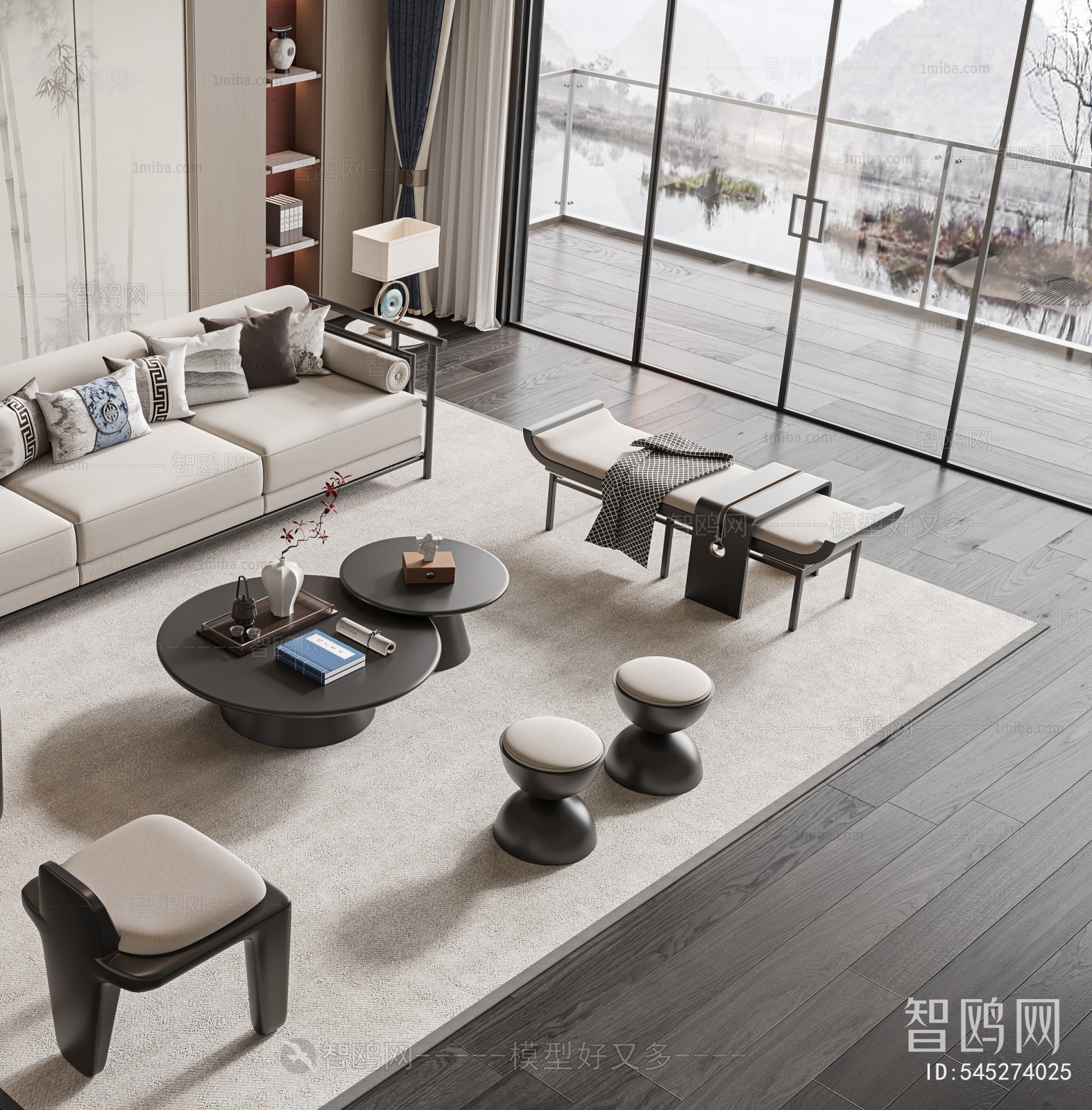 New Chinese Style Sofa Combination