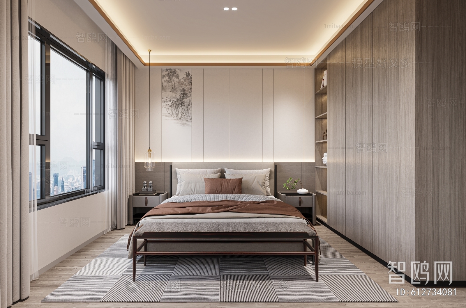 New Chinese Style Bedroom