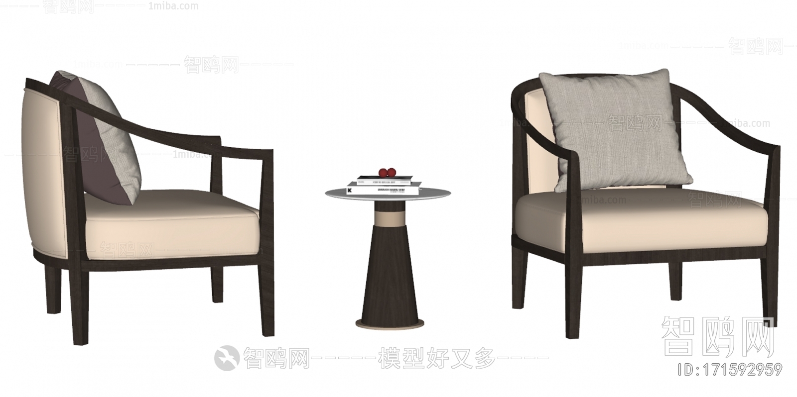 新中式休闲椅 茶几