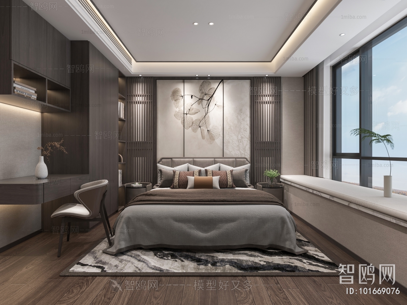 New Chinese Style Bedroom