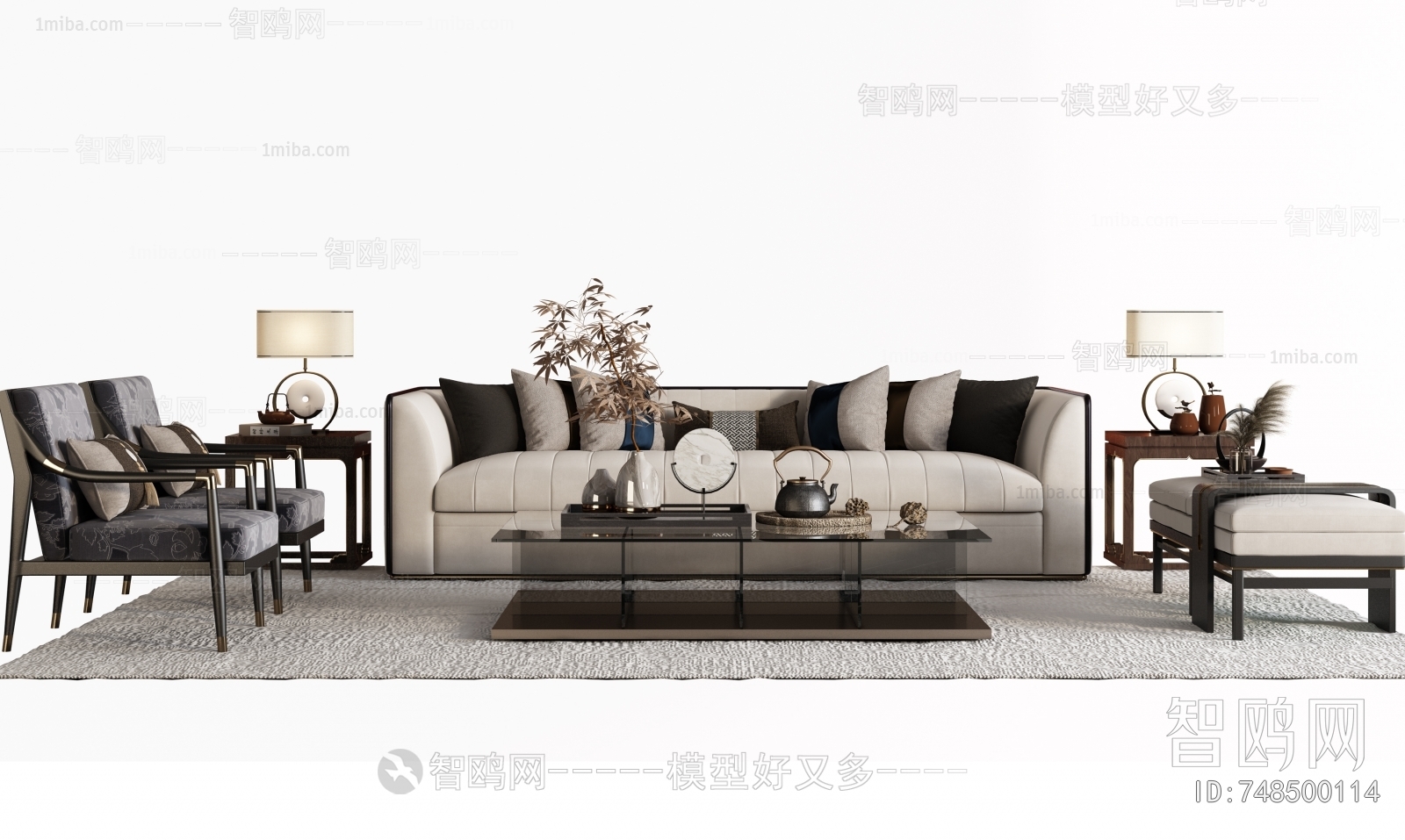 New Chinese Style Sofa Combination