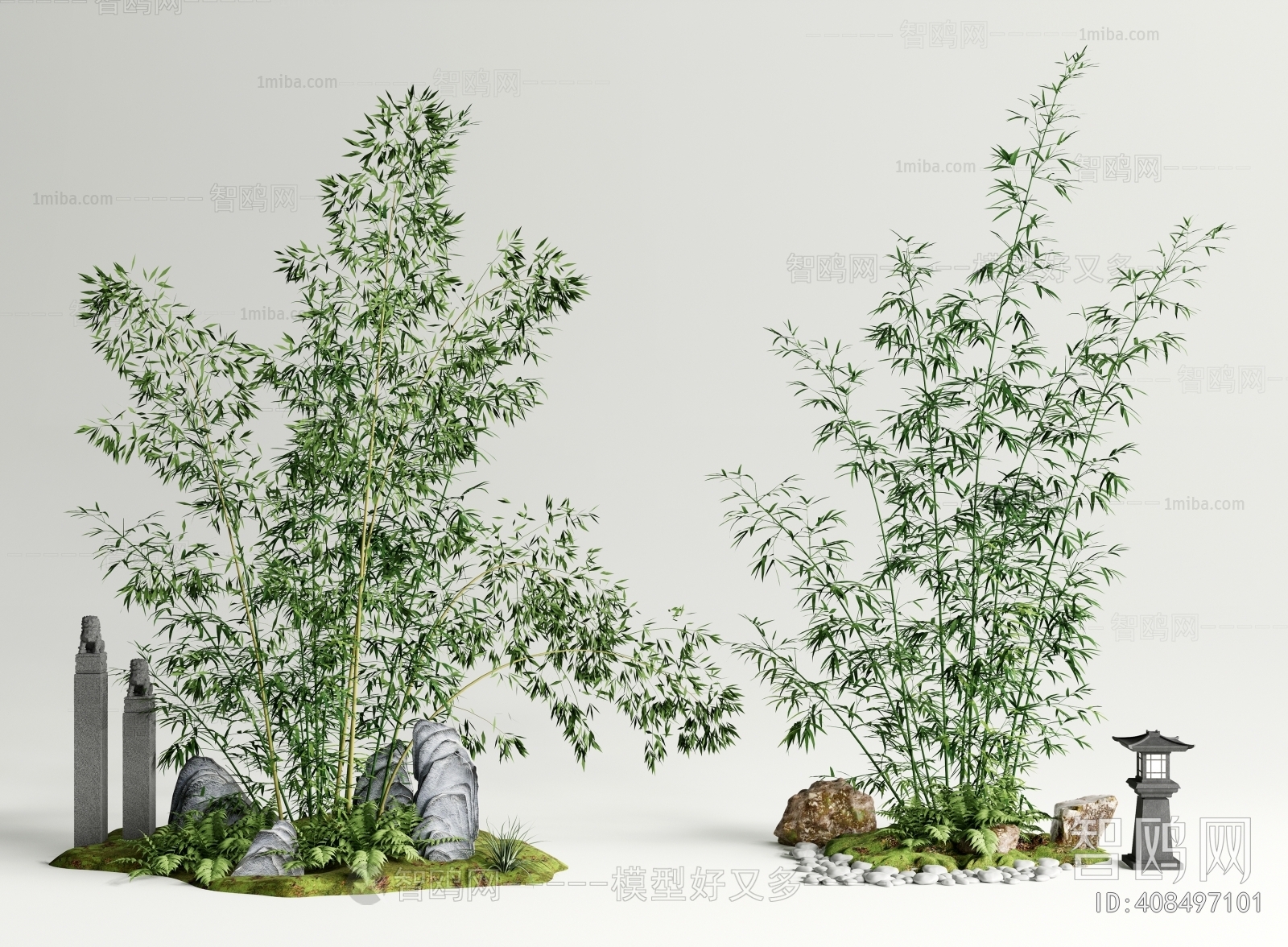 新中式竹子 景观小品
